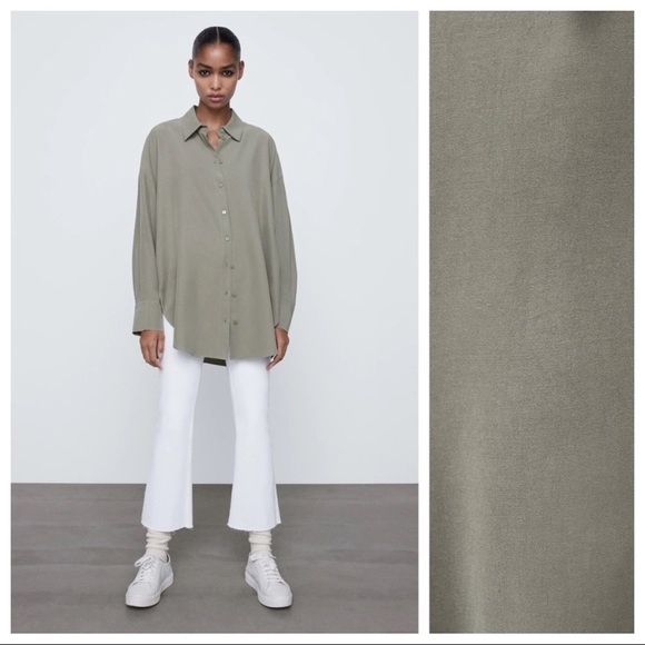 Zara Soft Oversized Shirt - Picture 1 of 8